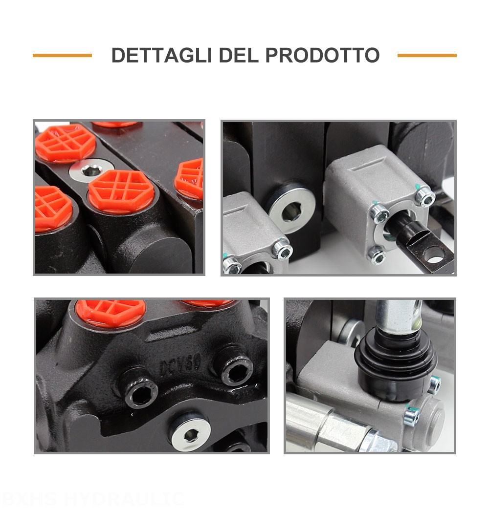 DCV60-Double control Manuale 2 Spool Valvola direzionale sezionale